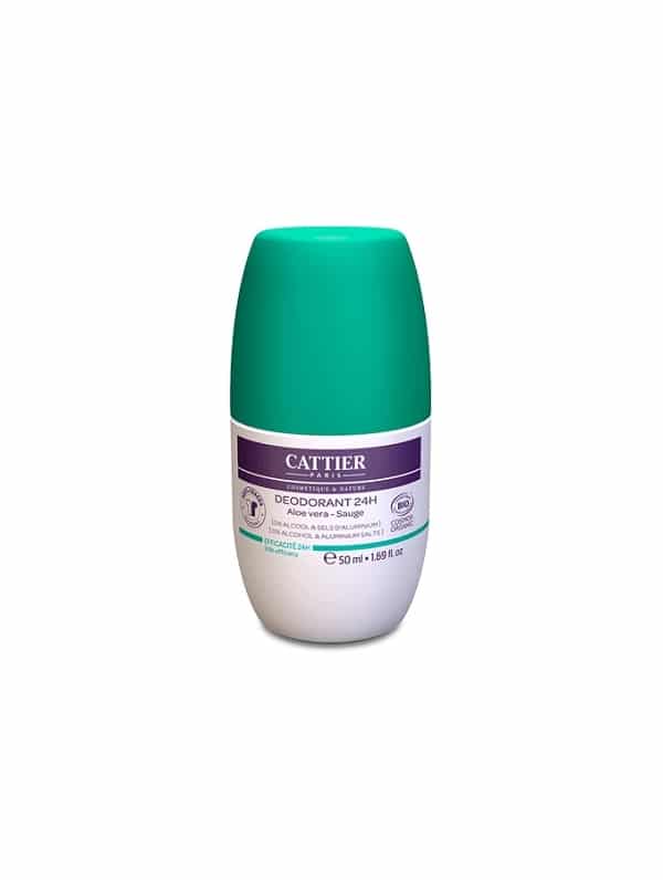 Cattier Desodorante Roll-On 24 Horas con Aloe Vera y Salvia 50ml