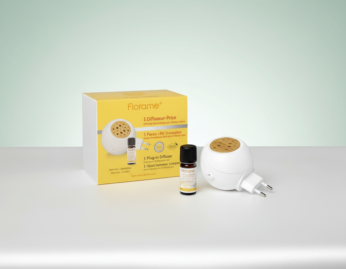 Florame Difusor Eléctrico + Composición BIO de Aceites Esenciales Antimosquitos con Citronella
