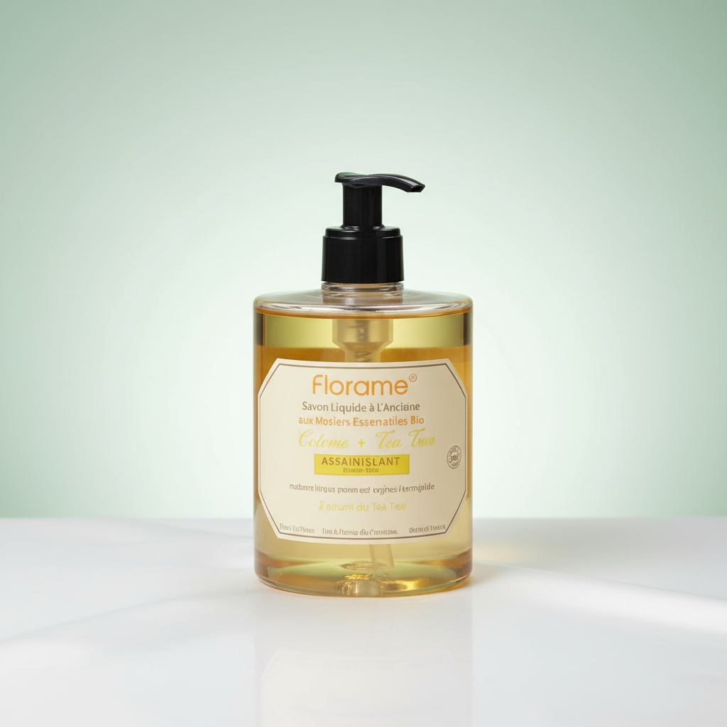 Florame Jabón de Manos Líquido Desinfectante de Limón y Arbol del Té 500ml