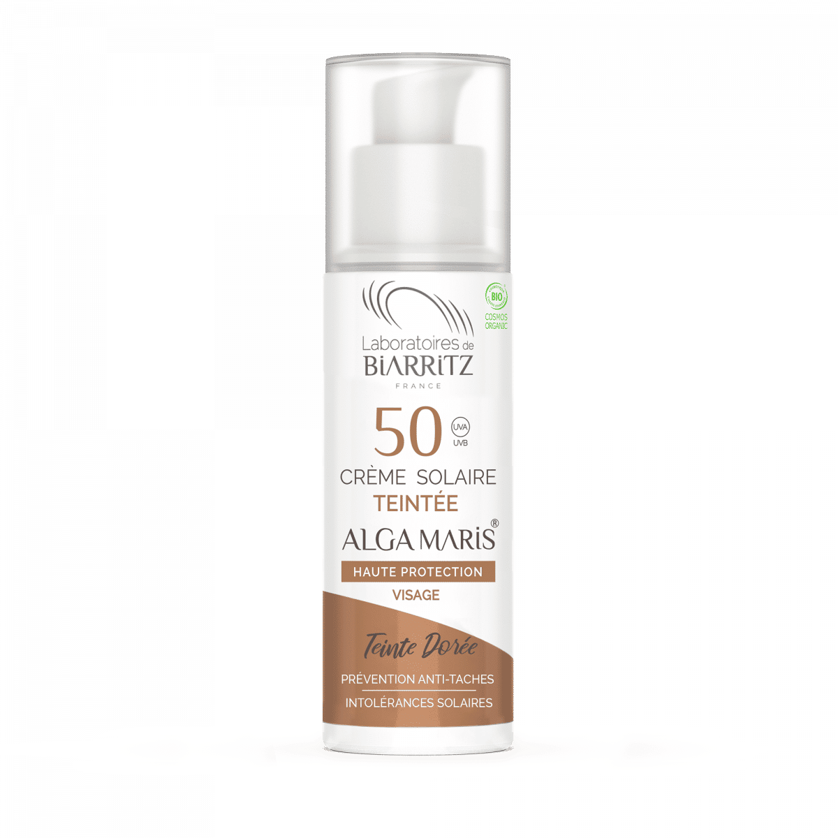 Laboratoires de Biarritz Crema Solar Facial Color Dorado SPF50 50ml