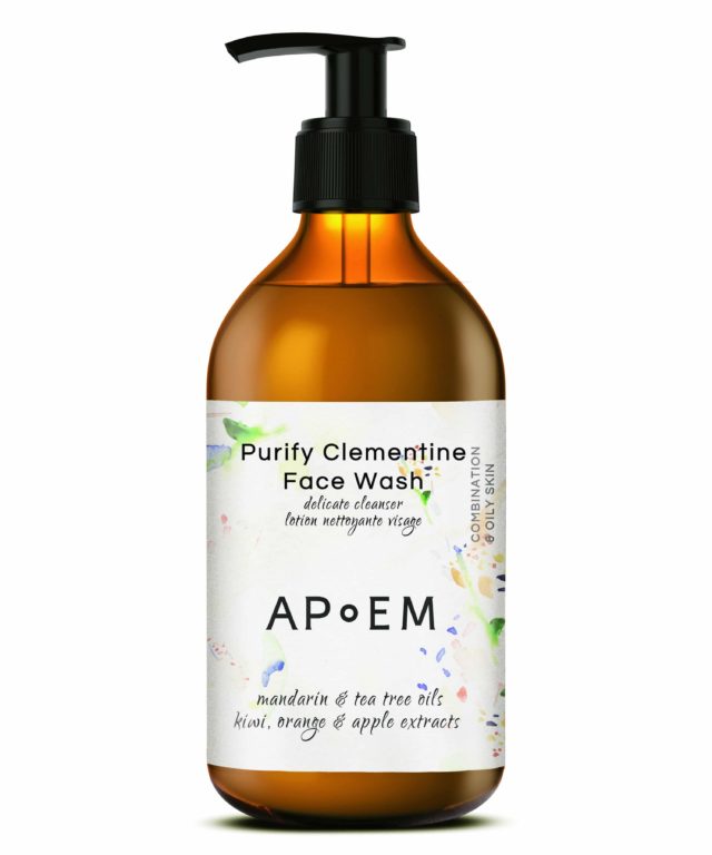 Apoem Limpiador Facial Detox Face Wash con Mandarina y Arbol de Te 300ml