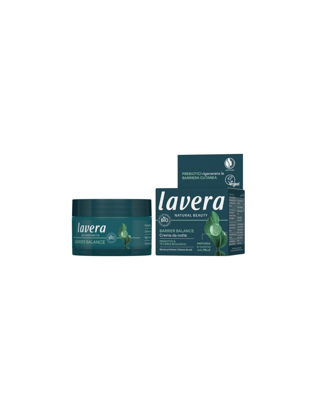 Lavera Crema Noche Barrier Balance Prebióticos y Té Verde 50ml
