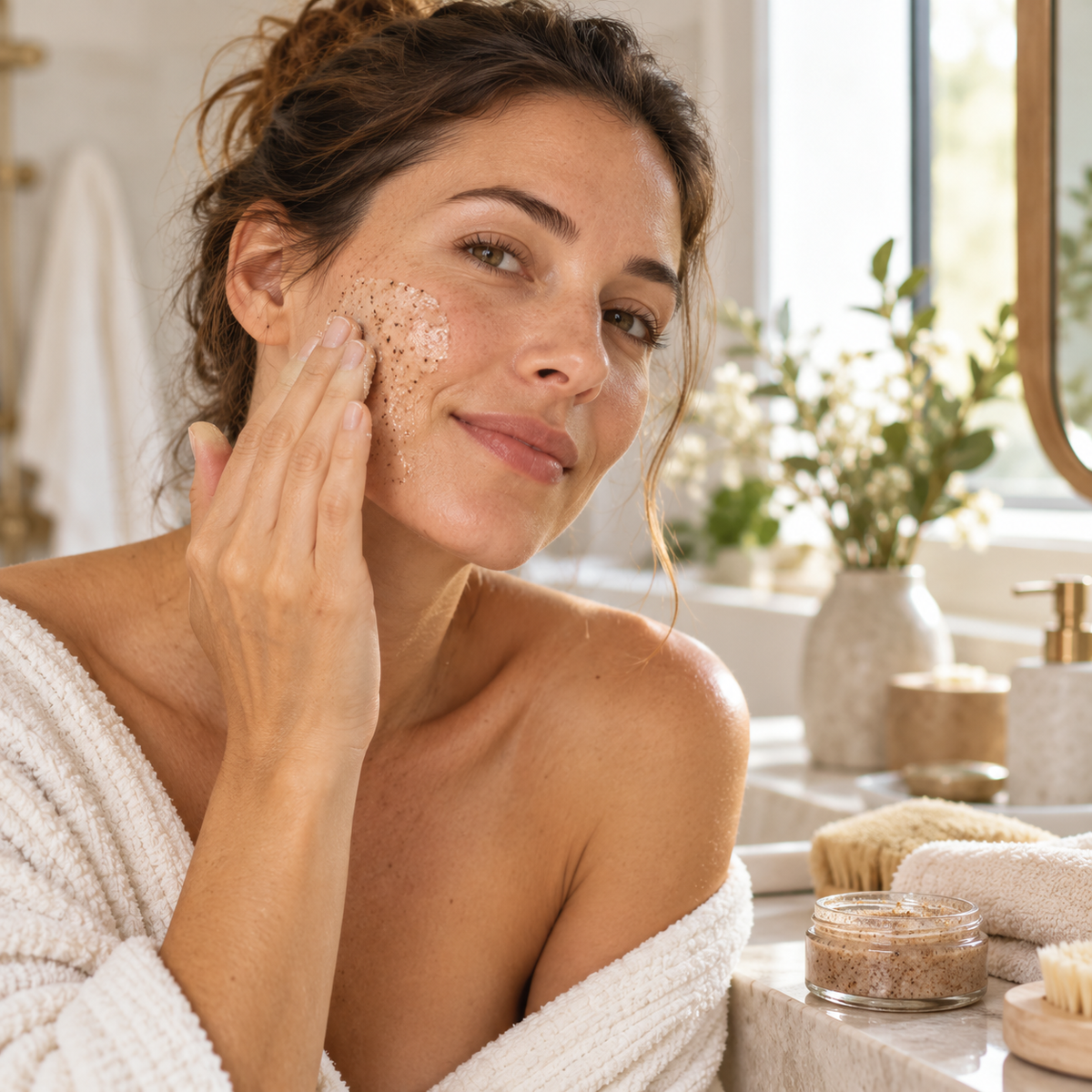 Exfoliación facial para renovar la piel y eliminar células muertas