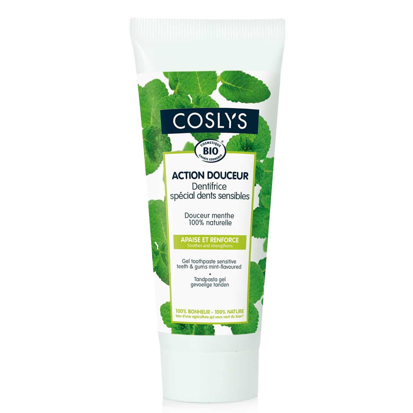 Coslys Gel Dentífrico para Dientes y Encías Sensibles con Frescor Intenso 75ml