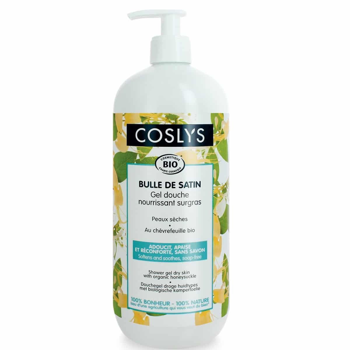 Coslys Gel de Ducha Extra Graso para Piel Seca "Honeysuckle" 1 Litro