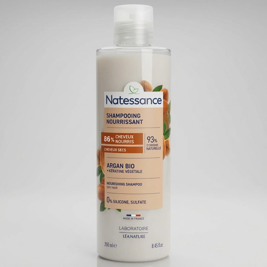 Natessance Champú de Argán Nutritivo 250ml - NATESSANCE - cosmética