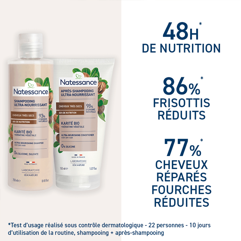 Natessance Champú de Karité Ultranutritivo 250ml - NATESSANCE - cosmética
