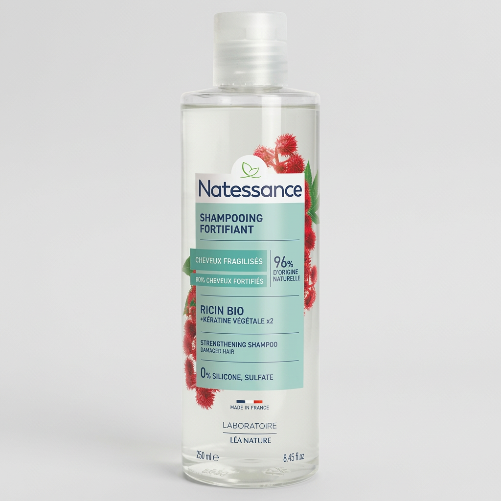 Natessance Champú de Ricino Fortificante 250ml - NATESSANCE - cosmética