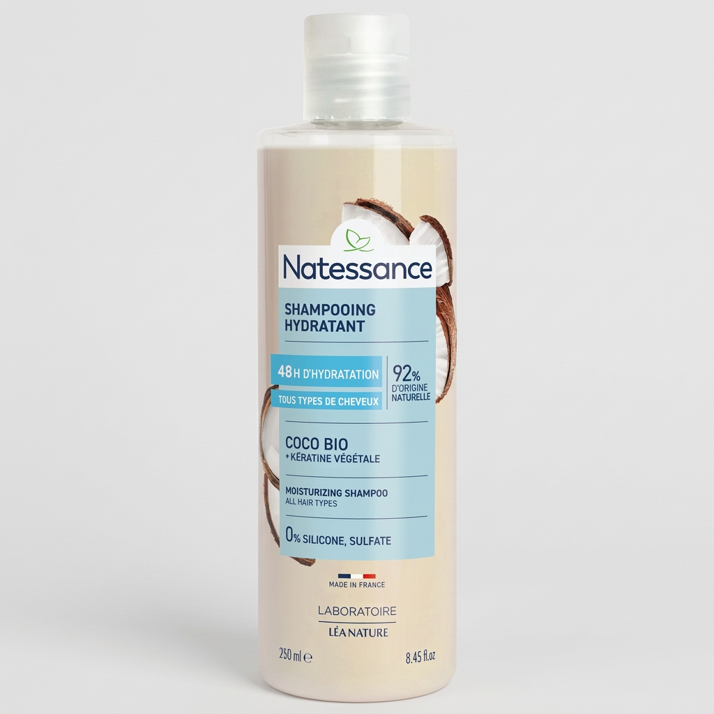Natessance Champú de Coco Extra Suave 250ml - NATESSANCE - cosmética