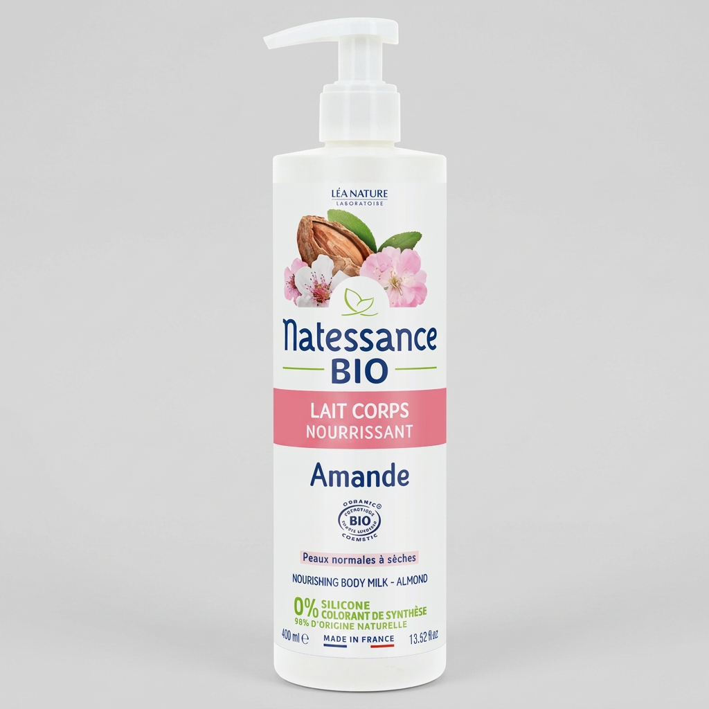 Natessance Leche Corporal Nutritiva de Almendra 400ml - NATESSANCE - cosmética