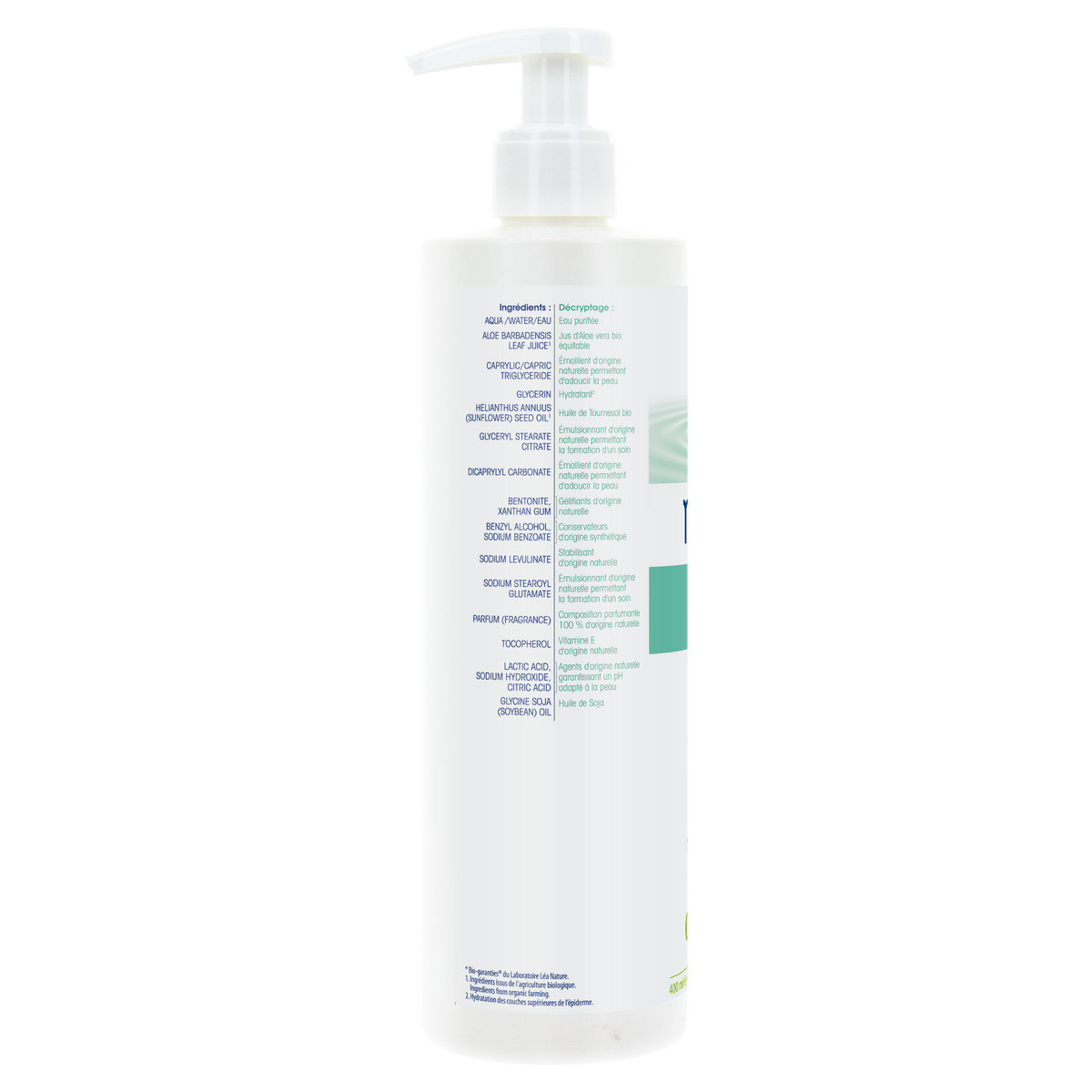 Natessance Leche Corporal Hidratante de Aloe Vera 400ml - NATESSANCE - cosmética
