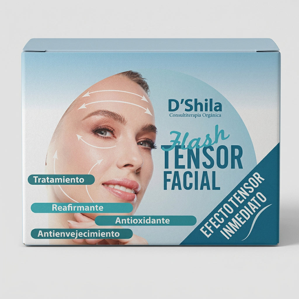 D'Shila Flash Tensor Loción Facial Colágeno y Elastina 12ml - DSHILA - cosmética