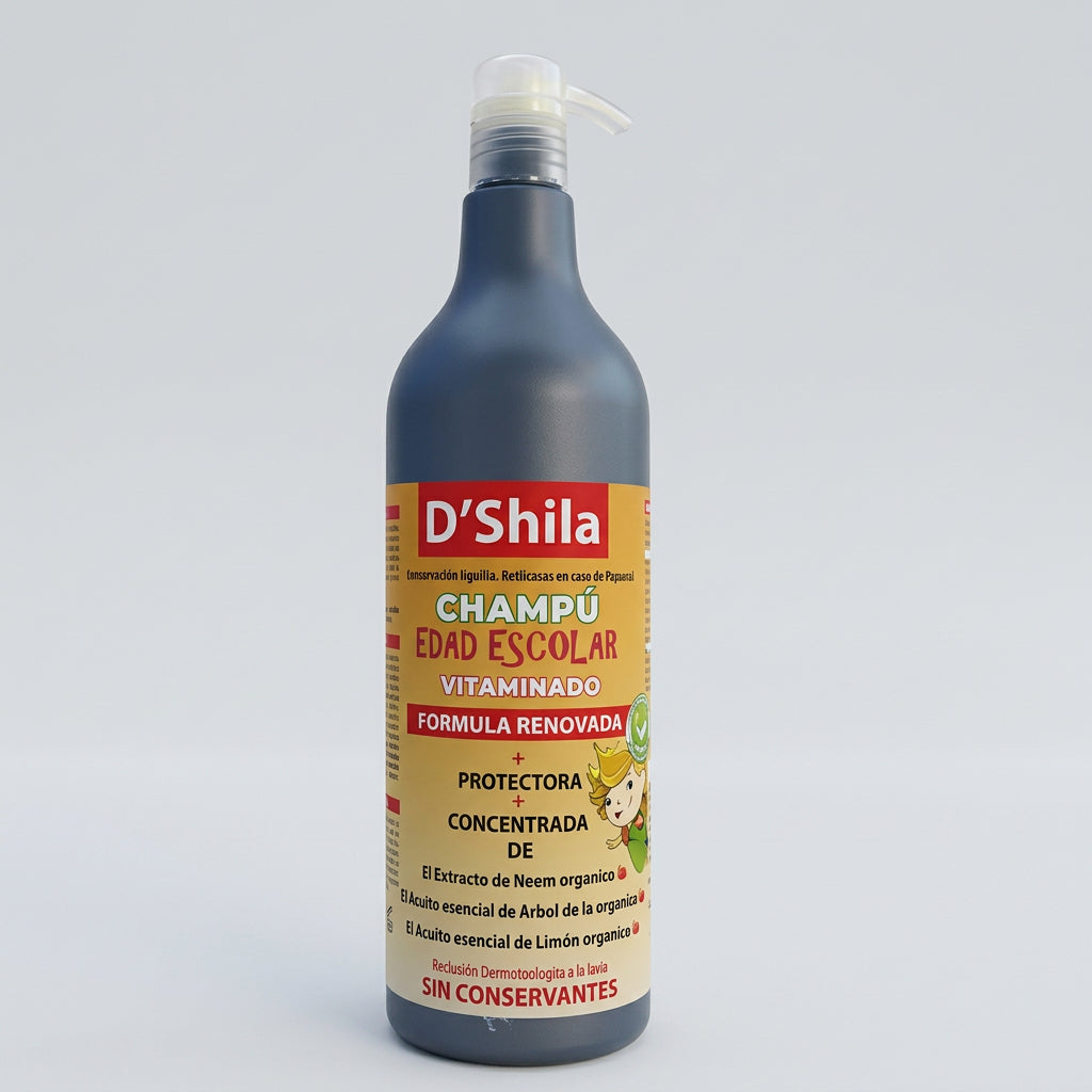 D'Shila Champú Vitaminado Edad Escolar 1L - DSHILA - cosmética
