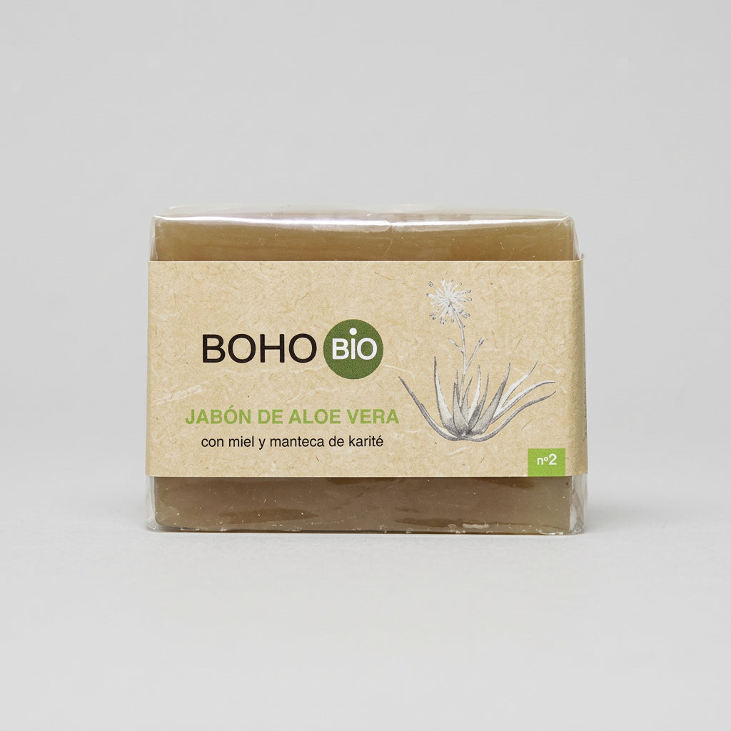 Boho Jabón de Aloe, Miel y Karité Bio 100g - BOHO - cosmética natural