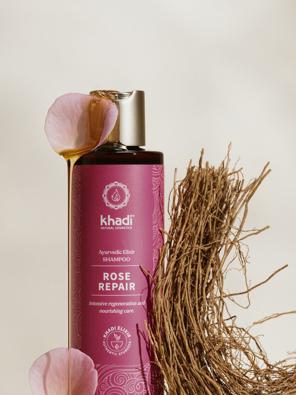Khadi Champú de Rosa para Cabello Seco 200ml - KHADI - cosmética