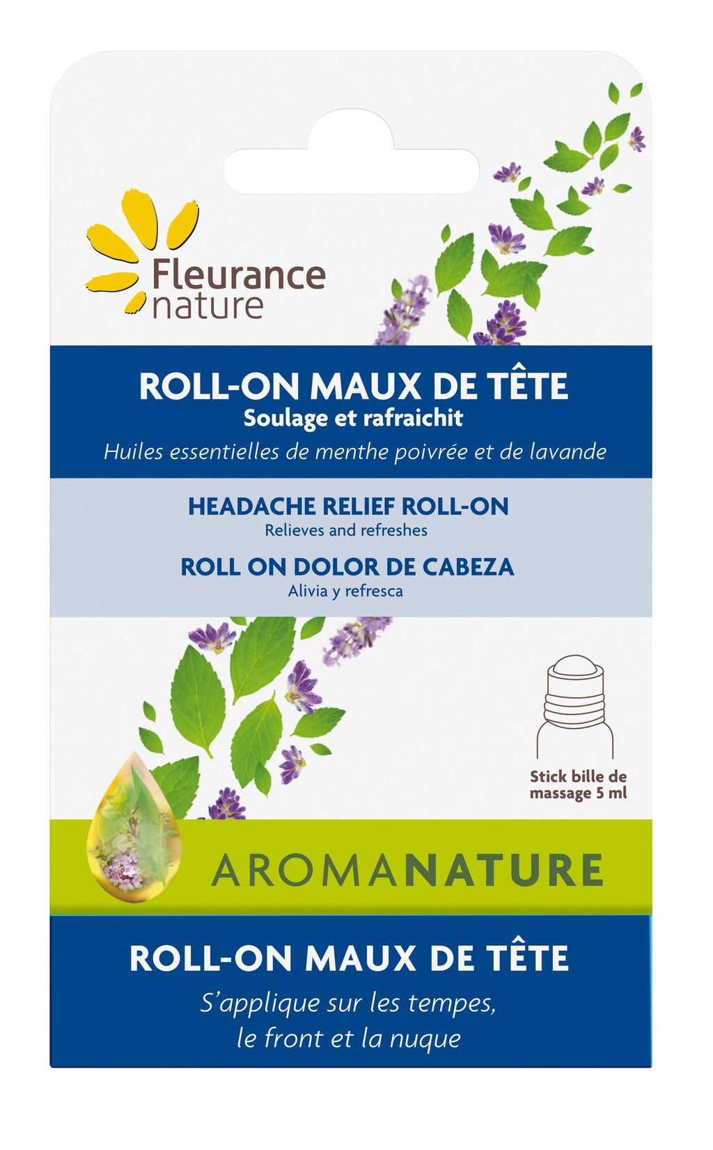 Fleurance Nature Roll-on de Aceites Esenciales para Sienes 3ml - FLEURANCE NATURE - cosmética natural