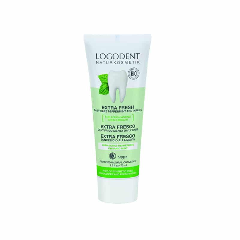 Logona Dentífrico Extra Fresco Cuidado Diario con Menta (Sin Fluor) 75ml