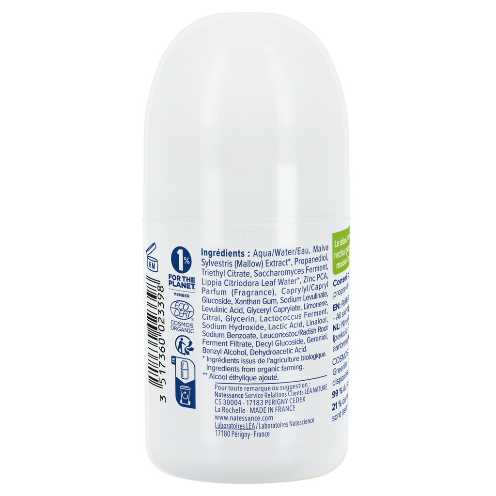 Natessance Desodorante Roll-on Recargable Verbena 50ml - NATESSANCE - cosmética