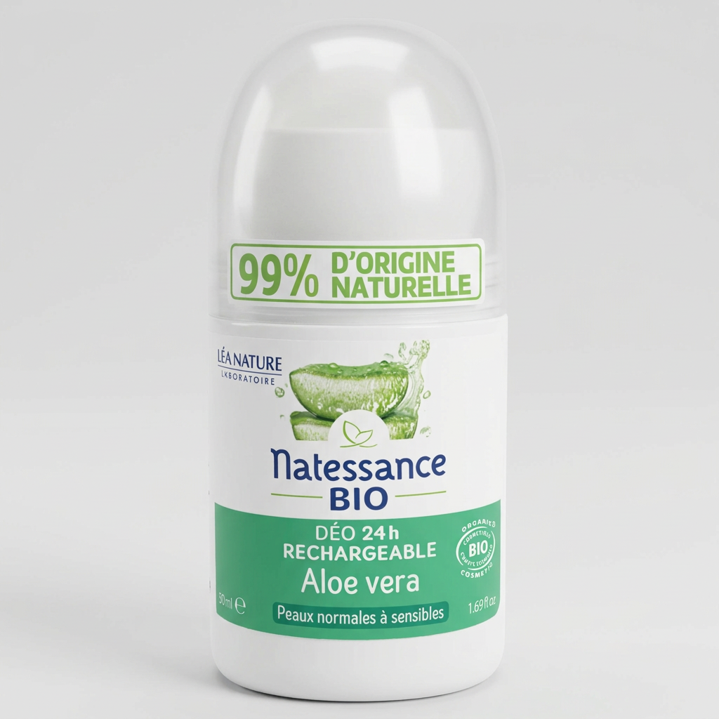 Natessance Desodorante Roll-on Recargable Aloe Vera 50ml - NATESSANCE - cosmética