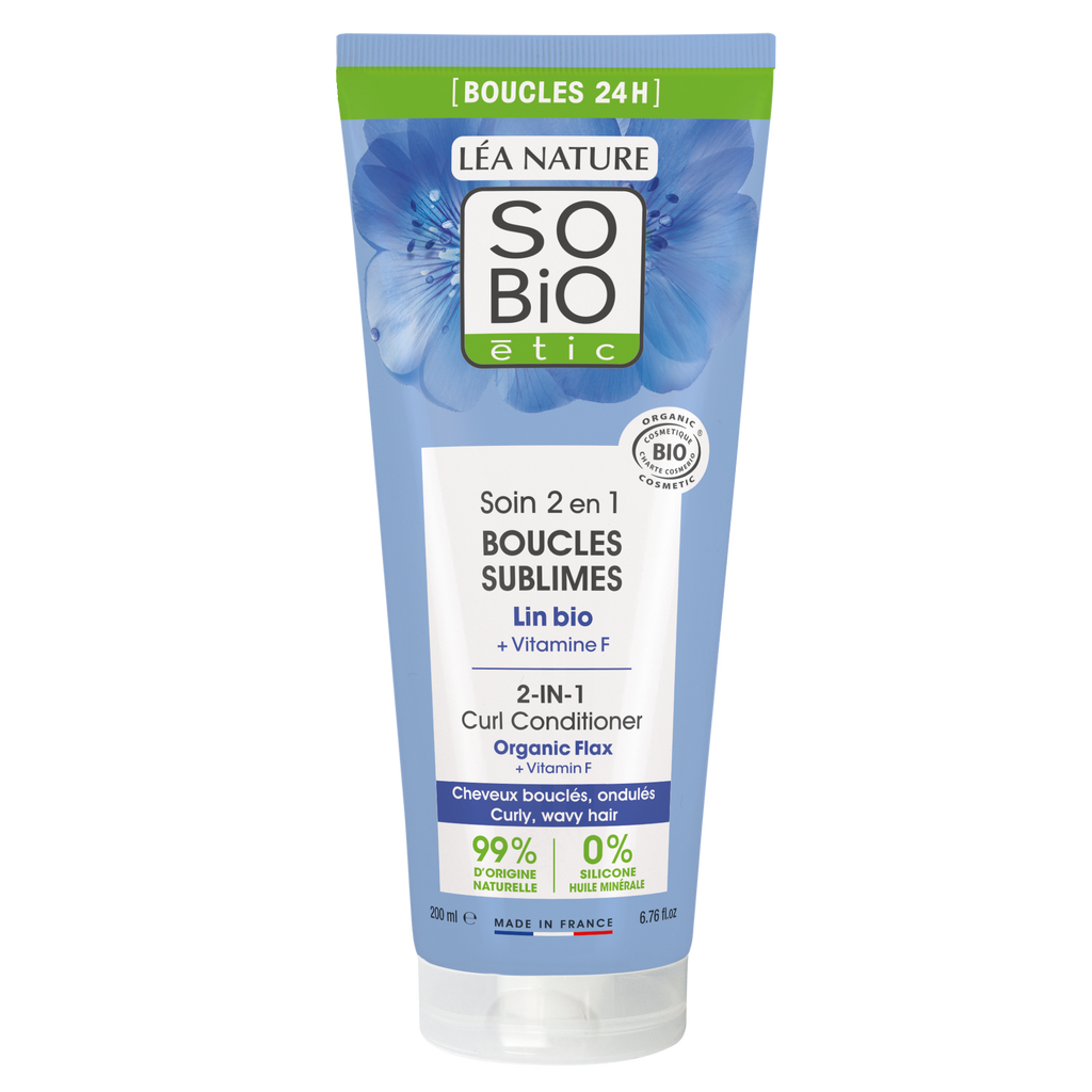 SO'BiO étic Acondicionador 2 en 1 de Lino para Cabello Rizado 200ml - SO'BIO ETIC - cosmética natural