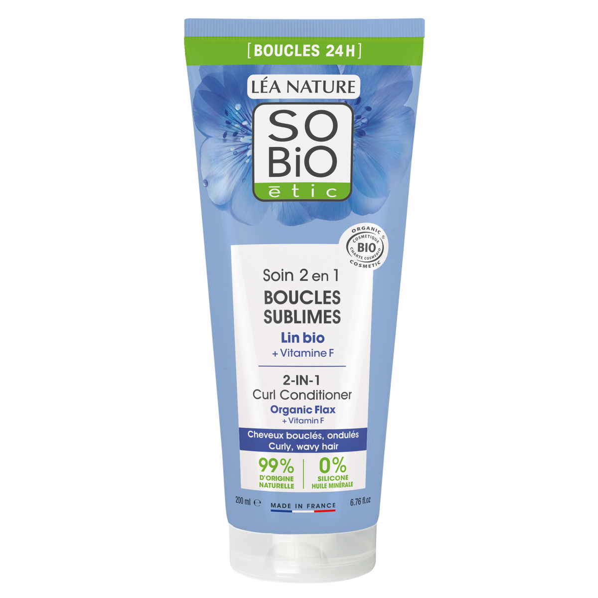 SO'BiO étic Acondicionador 2 en 1 de Lino para Cabello Rizado 200ml - SO'BIO ETIC - cosmética natural
