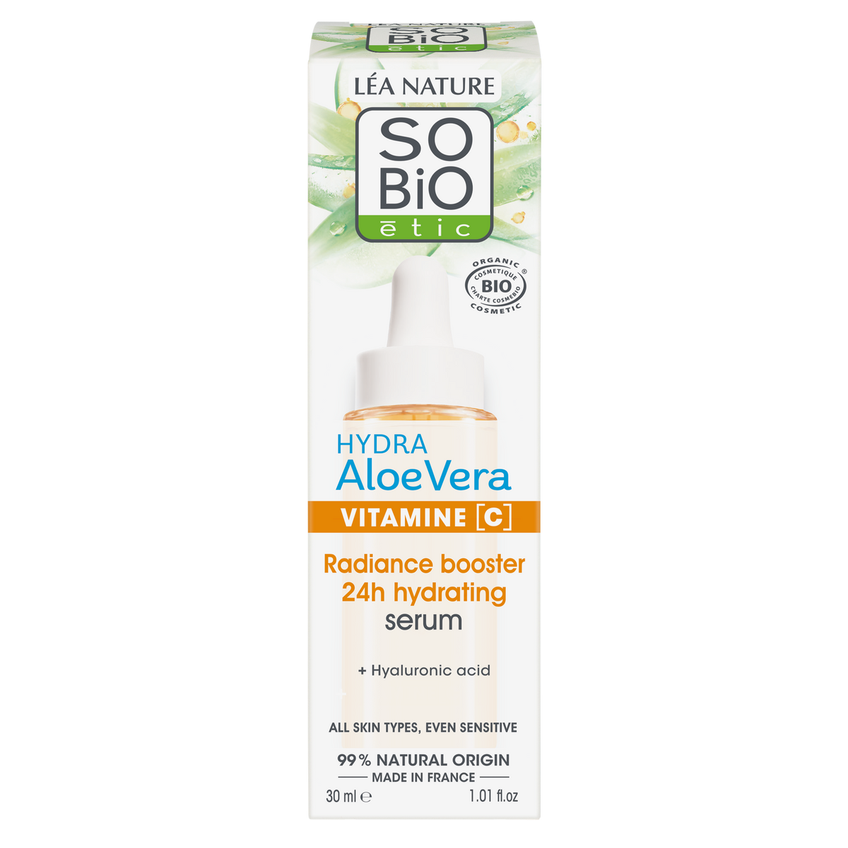SO'BiO étic Sérum Hidratante Iluminador con Vitamina C HYDRA Aloe Vera 30ml - SO'BIO ETIC - cosmética natural