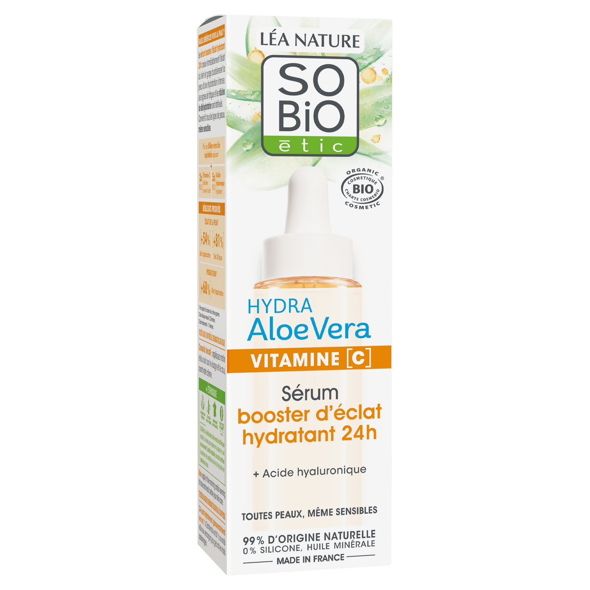 SO'BiO étic Sérum Hidratante Iluminador con Vitamina C HYDRA Aloe Vera 30ml - SO'BIO ETIC - cosmética natural