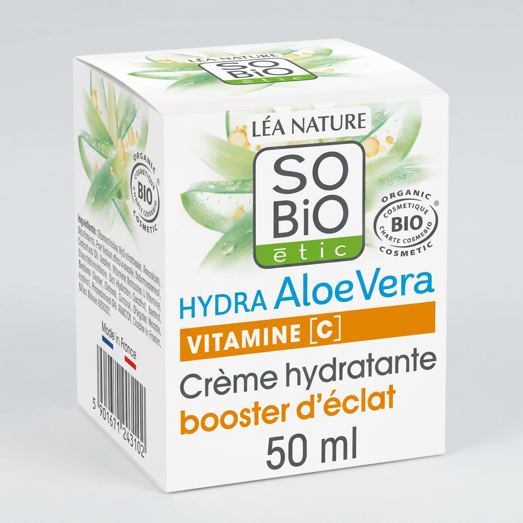 SO'BiO étic Crema Hidratante Iluminadora con Vitamina C HYDRA Aloe Vera 50ml - SO'BIO ETIC - cosmética