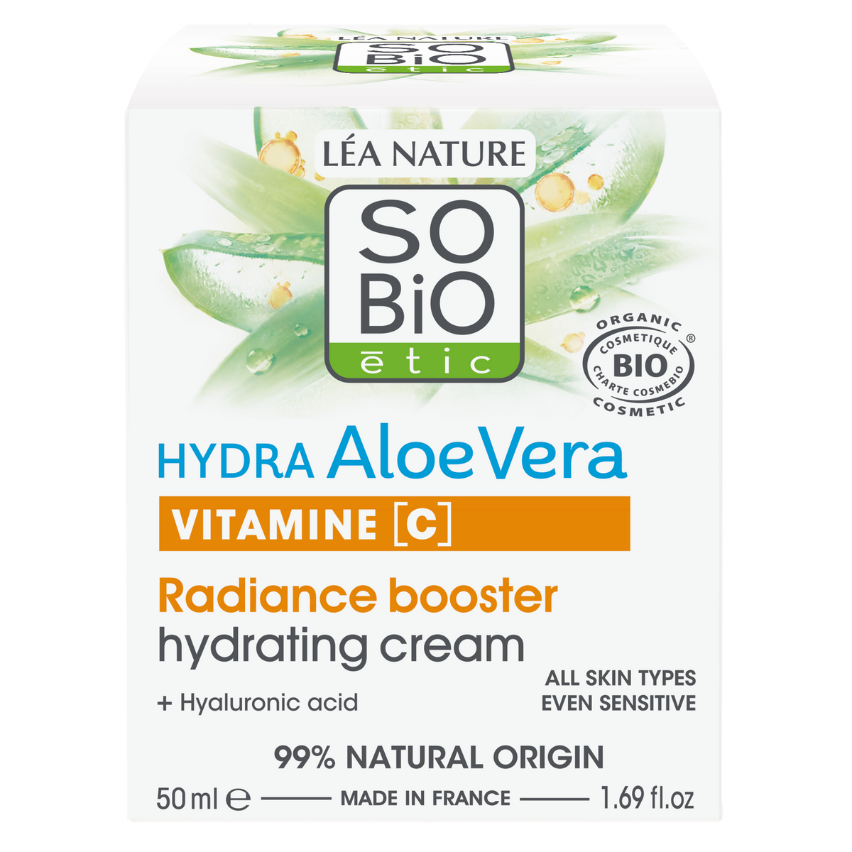 SO'BiO étic Crema Hidratante Iluminadora con Vitamina C HYDRA Aloe Vera 50ml - SO'BIO ETIC - cosmética natural