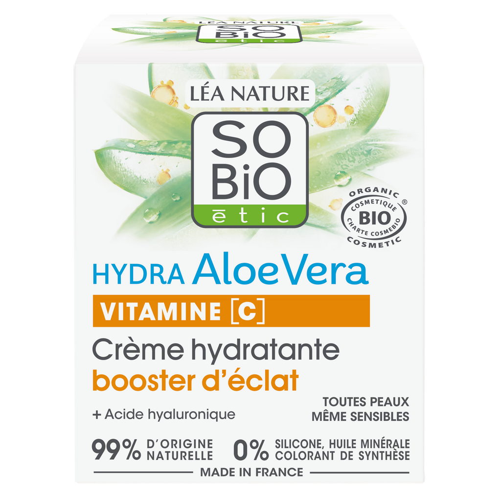 SO'BiO étic Crema Hidratante Iluminadora con Vitamina C HYDRA Aloe Vera 50ml - SO'BIO ETIC - cosmética natural