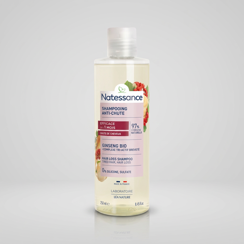 Natessance Champú Fortificante con Ginseng para Cabello Débil 250ml - NATESSANCE - cosmética