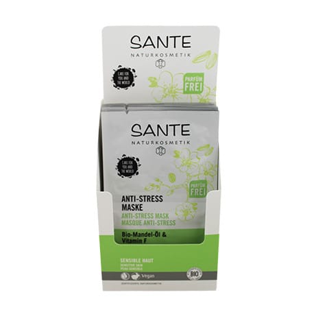 Sante Mascarilla Antiestres con Aceite De Almendras Bio y Vitamina F 2X4ml