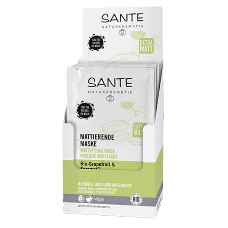 Sante Mascarilla Matificante con Pomelo Bio y Evermat 2X4ml