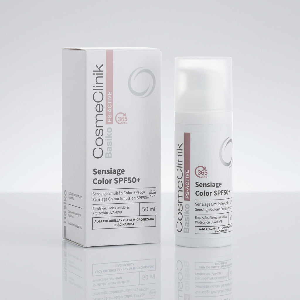 Basiko Sensiage Color Protector Solar Facial con Color Piel Sensible 50ml - BASIKO - cosmética natural