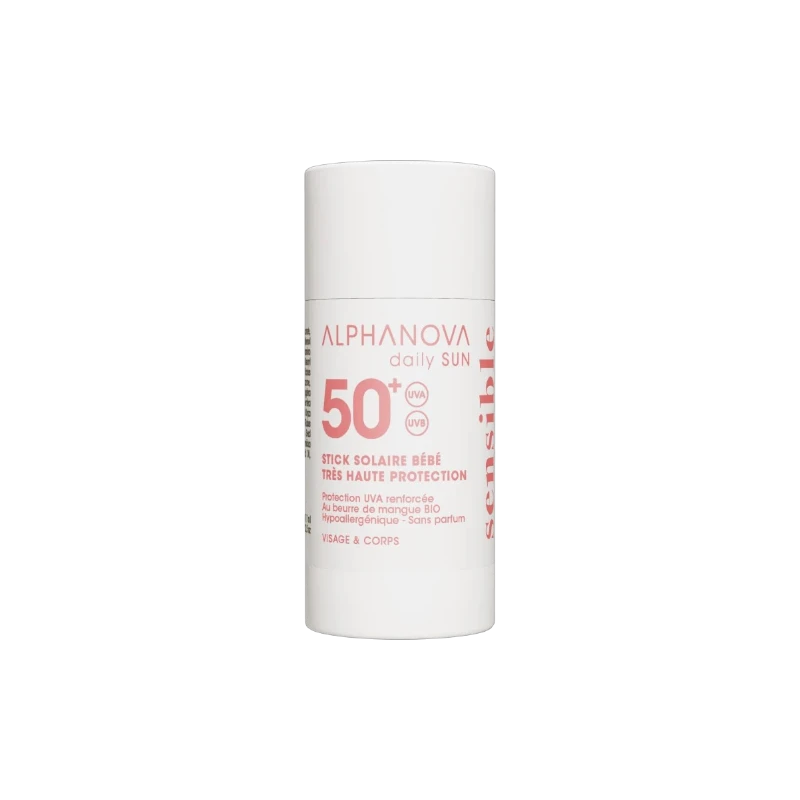 Alphanova Daily Sun Stick Solar Sensitive Baby SPF50+ 17ml - ALPHANOVA - cosmética