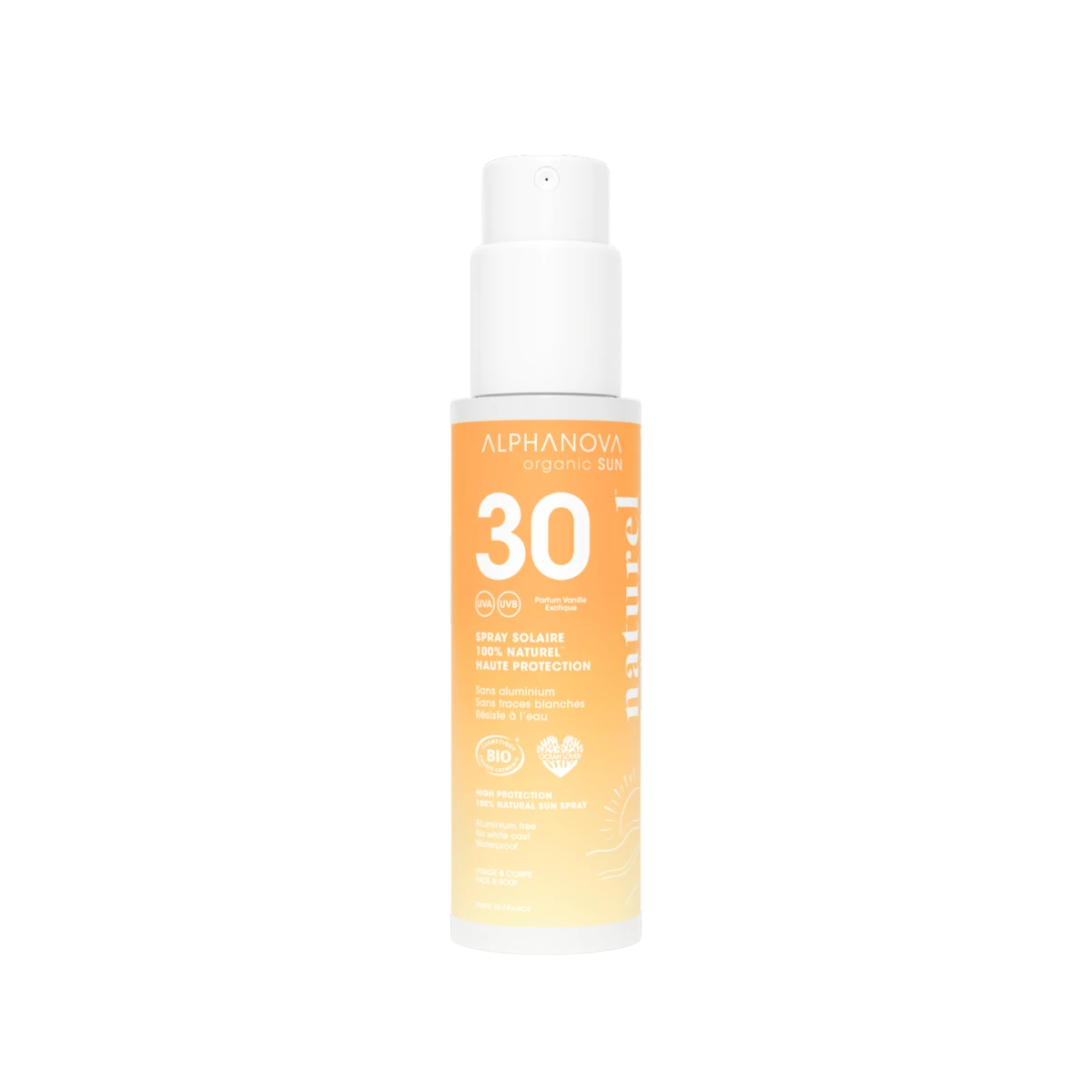 Alphanova Sun Spray Solar Adultos SPF30 Bio 100g - ALPHANOVA - cosmética