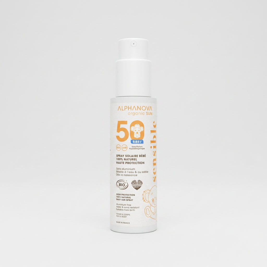 Alphanova Sun Spray Solar Bebé SPF50 Bio 100g - ALPHANOVA - cosmética