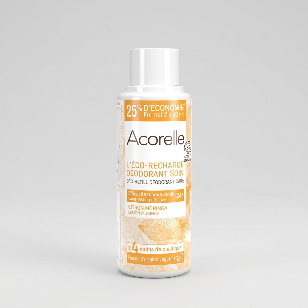 Acorelle Recarga Desodorante Roll-On Limón y Moringa 100ml - ACORELLE - cosmética natural