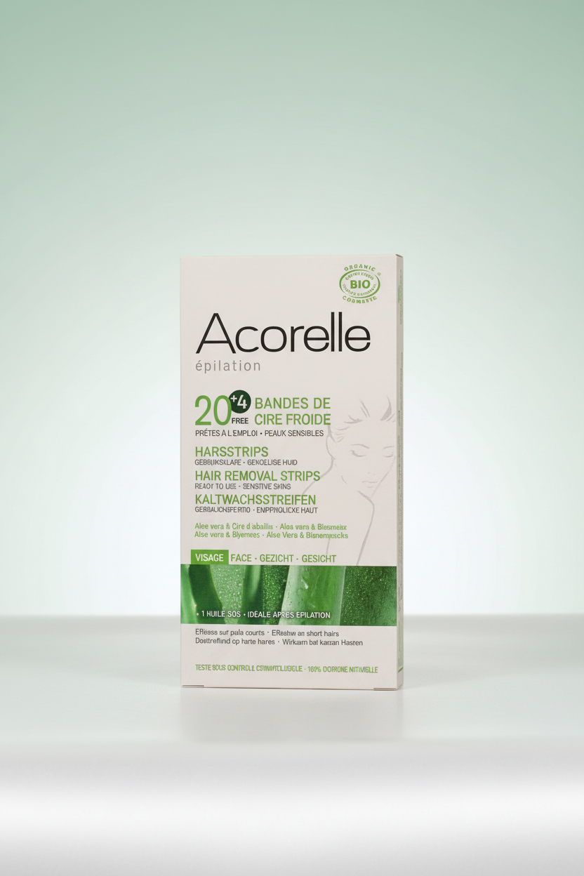Acorelle Bandas de Cera Fría Facial 20uds+4