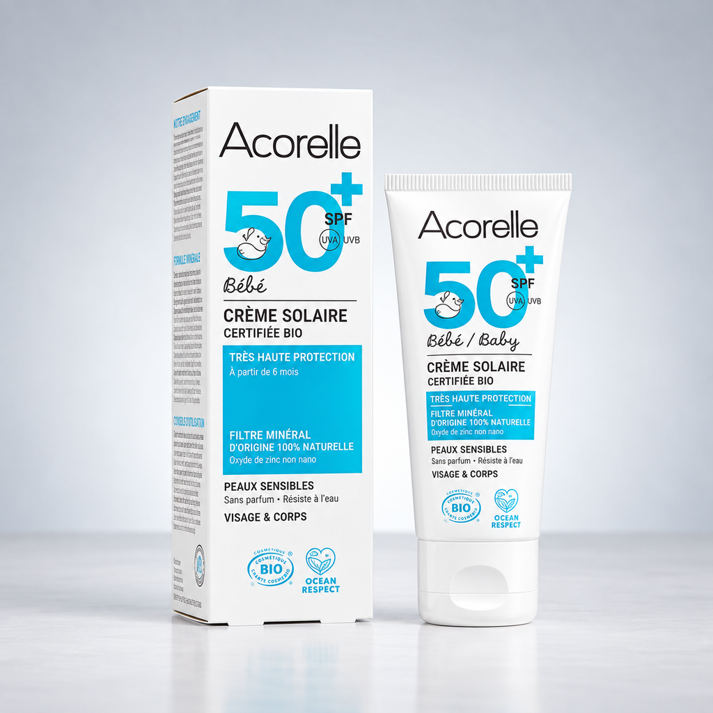 Acorelle Crema Solar para Bebé SPF50+ 50ml - ACORELLE - cosmética natural