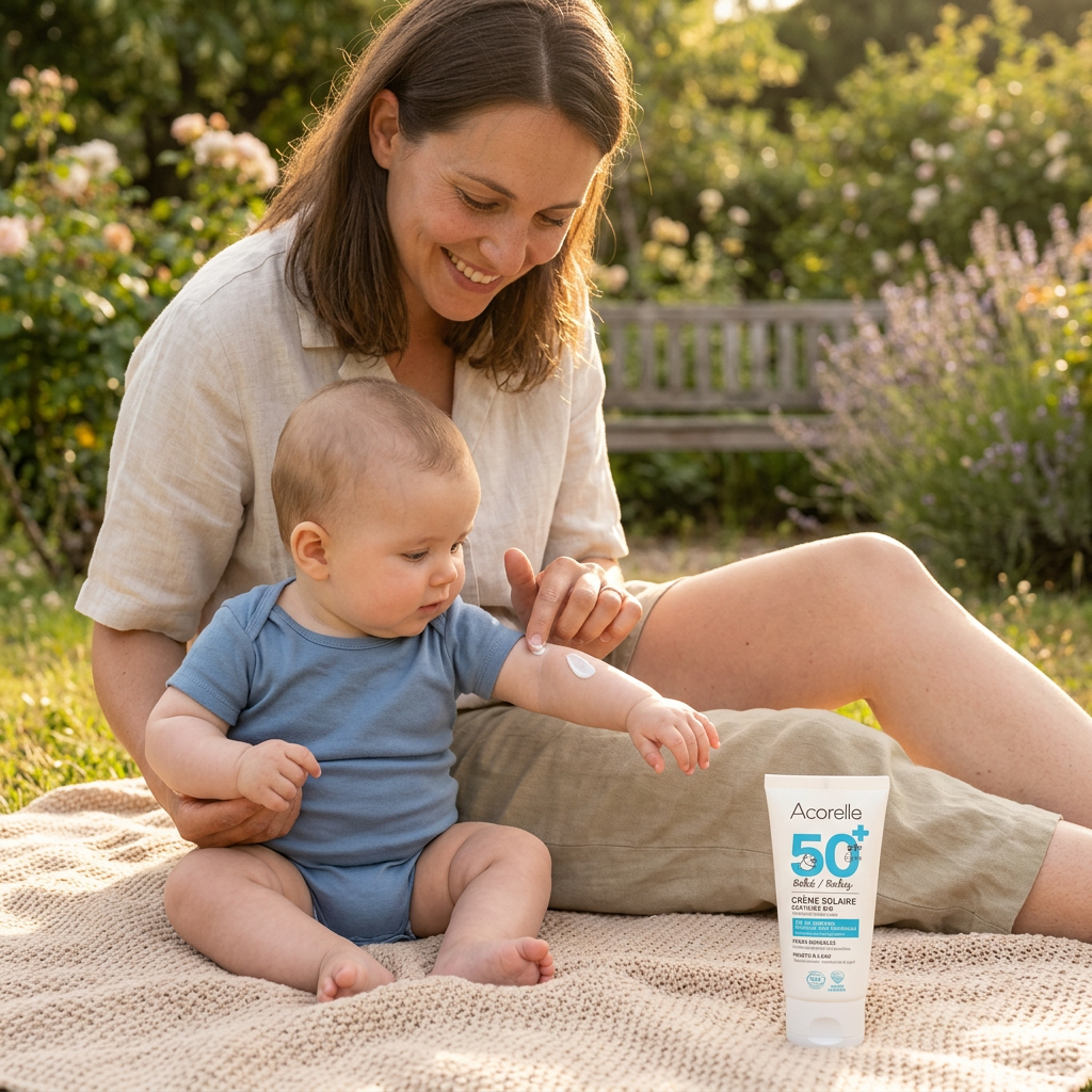 Acorelle Crema Solar para Bebé SPF50+ 50ml - ACORELLE - cosmética natural