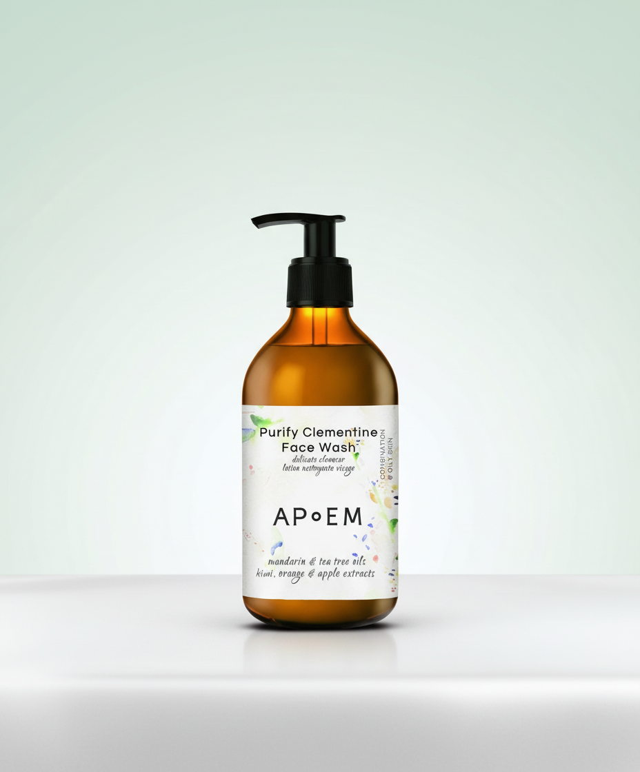 Apoem Limpiador Facial Detox Face Wash con Mandarina y Arbol de Te 300ml