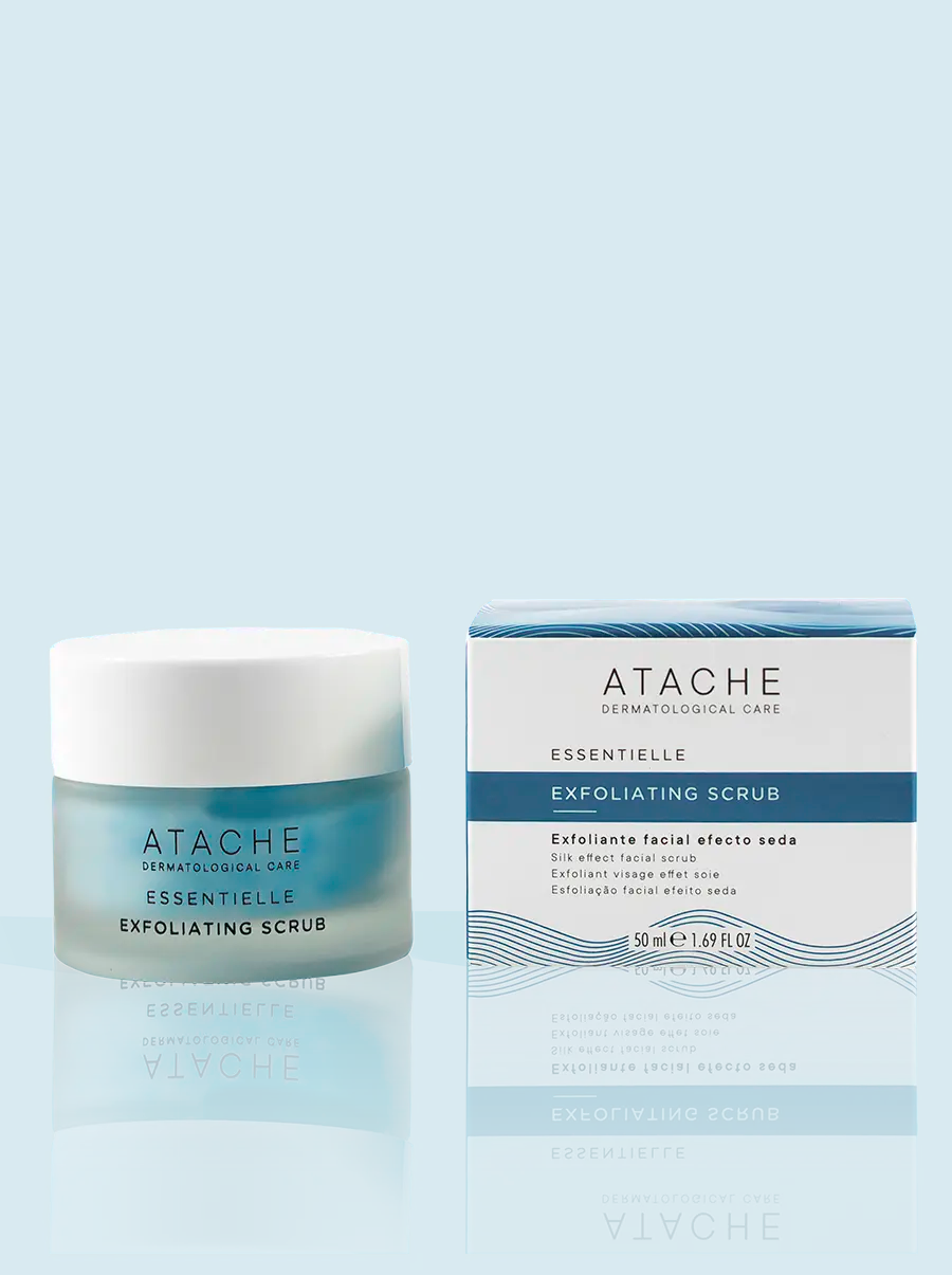 Exfoliante Facial Scrub de ATACHE para limpieza profunda y piel suave.