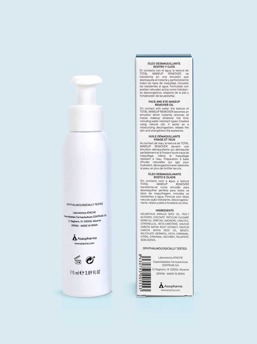 Atache Essentielle Total Makeup Remover Aceite Desmaquillante Limpiador Facial y de Ojos