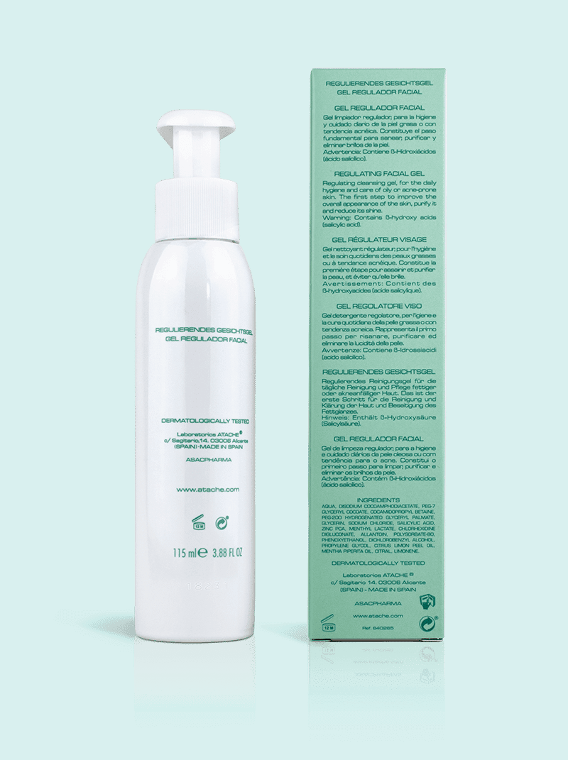 Atache Gel Limpiador y Regulador Facial para Pieles Mixtas-Grasas CLEANSING 115ml