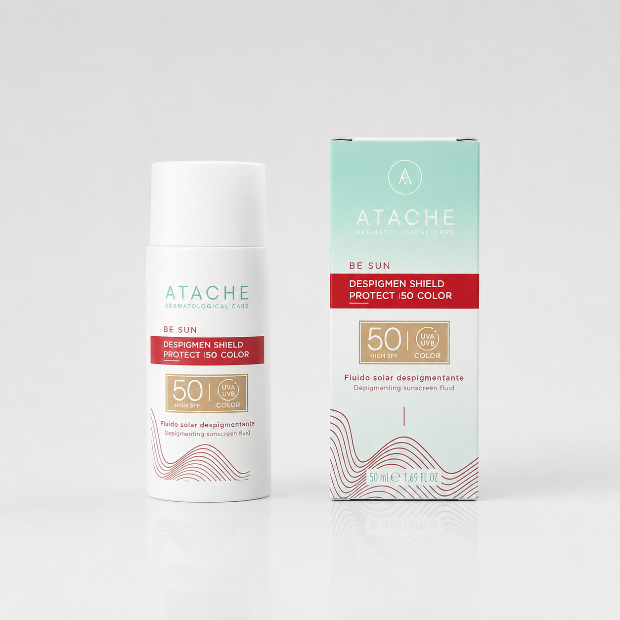 Atache Be Sun Despigmen Shield Protect SPF 50 con Color 50ml - ATACHE - cosmética natural