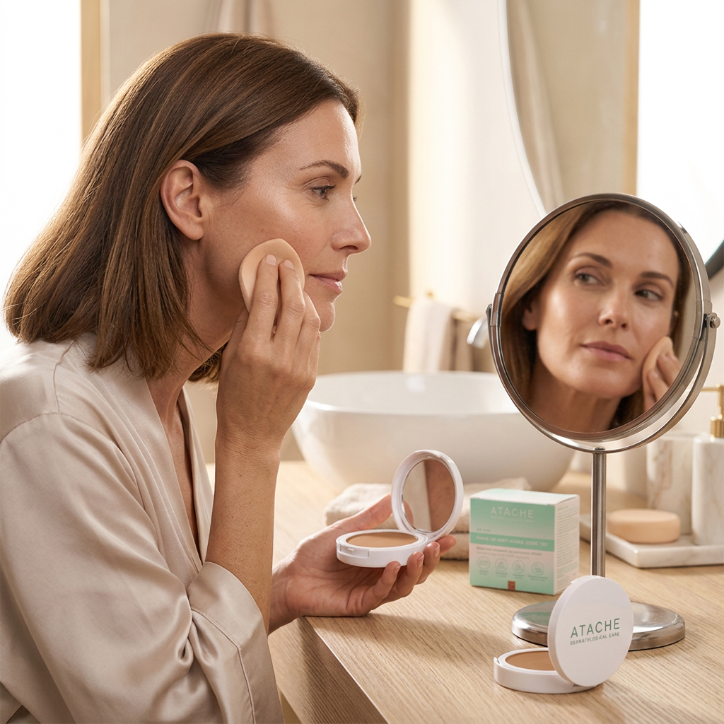 Atache Be Sun Make Up Anti-Aging Doré SPF50+ - ATACHE - cosmética natural