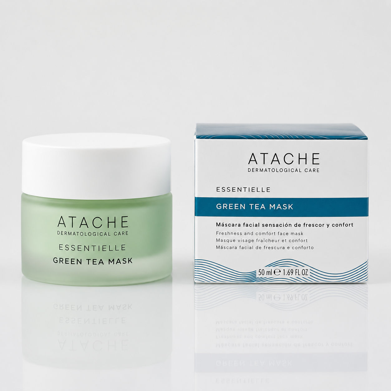 Atache Essentielle Green Tea Mask - Mascarilla Facial Anti-Edad 50ml - ATACHE - cosmética natural