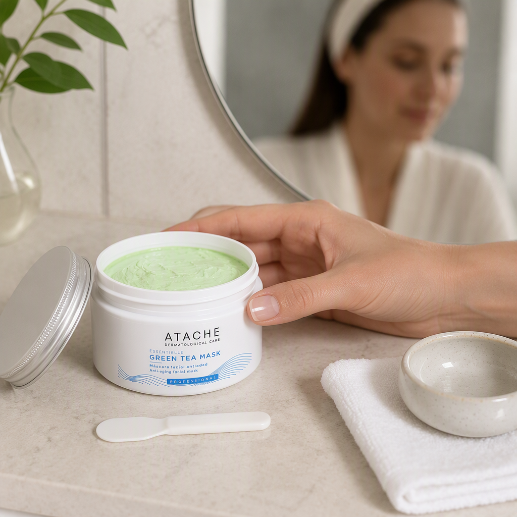 Atache Essentielle Green Tea Mask - Mascarilla Facial Anti-Edad 200ml - ATACHE - cosmética natural