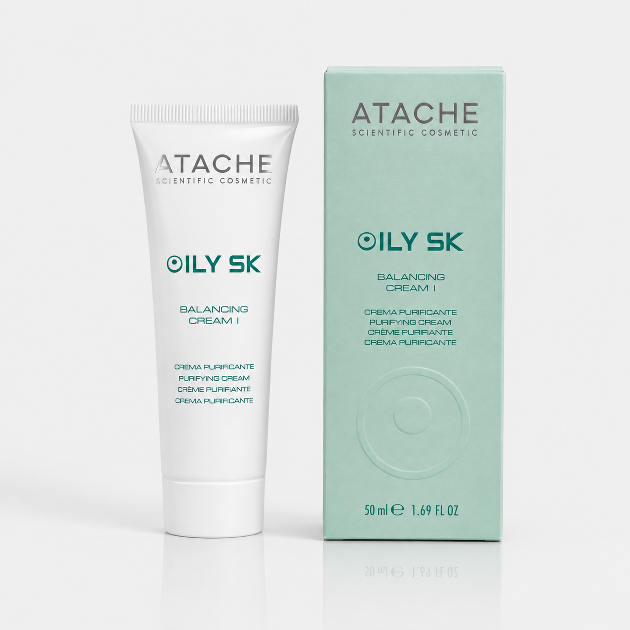Atache Oily Sk Crema Facial Purificante para Pieles Mixtas-Grasas Balancing Cream I 50ml - ATACHE - cosmética natural